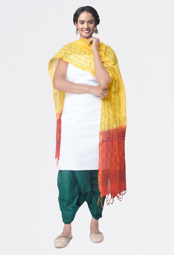 Online Shopping for Unstitched White-Green Pure Kanchi Cotton Salwar Kameez with  Weaving from Tamilnadu at Unnatisilks.comIndia
