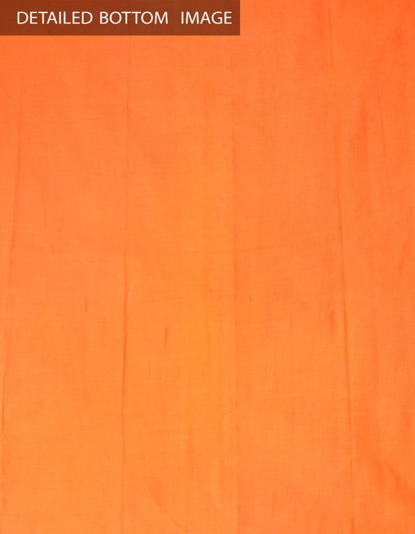 Online Shopping for Unstitched White-Orange Pure Kanchi Cotton Salwar Kameez with  Weaving from Tamilnadu at Unnatisilks.comIndia
