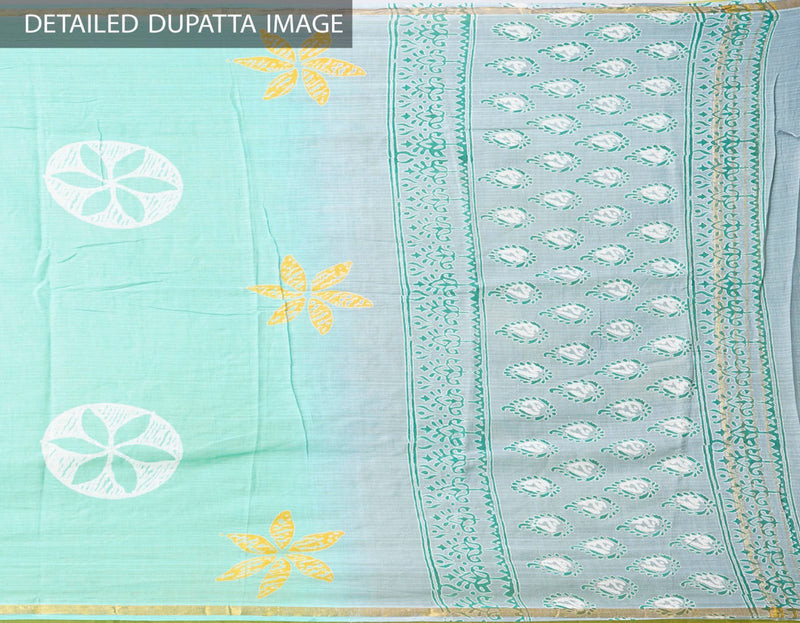 Online Shopping for Unstitched White-Blue Pure Kanchi Cotton Salwar Kameez with  Weaving from Tamilnadu at Unnatisilks.comIndia
