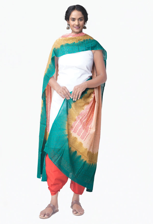 Online Shopping for Unstitched White-Red Pure Kanchi Cotton Salwar Kameez with  Weaving from Tamilnadu at Unnatisilks.comIndia
