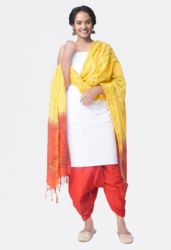 Online Shopping for Unstitched White-Red Pure Kanchi Cotton Salwar Kameez with  Weaving from Tamilnadu at Unnatisilks.comIndia

