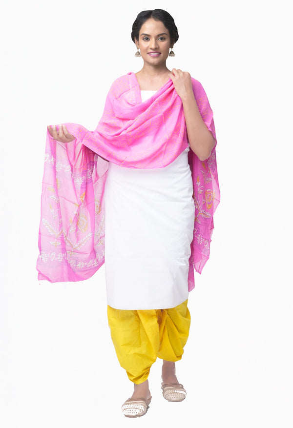 Online Shopping for Unstitched White-YellowPure Chettinad Cotton Salwar Kameez with Weaving from Tamil nadu at Unnatisilks.comIndia
