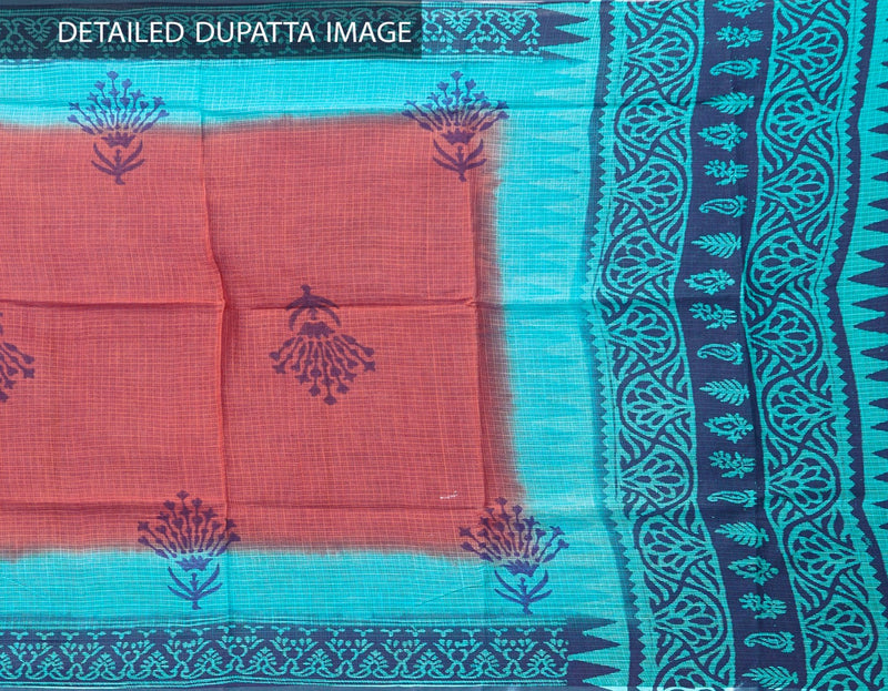 Online Shopping for Unstitched White-Navy Blue Pure Chettinad Cotton Salwar Kameez with Weaving from Tamil nadu at Unnatisilks.comIndia

