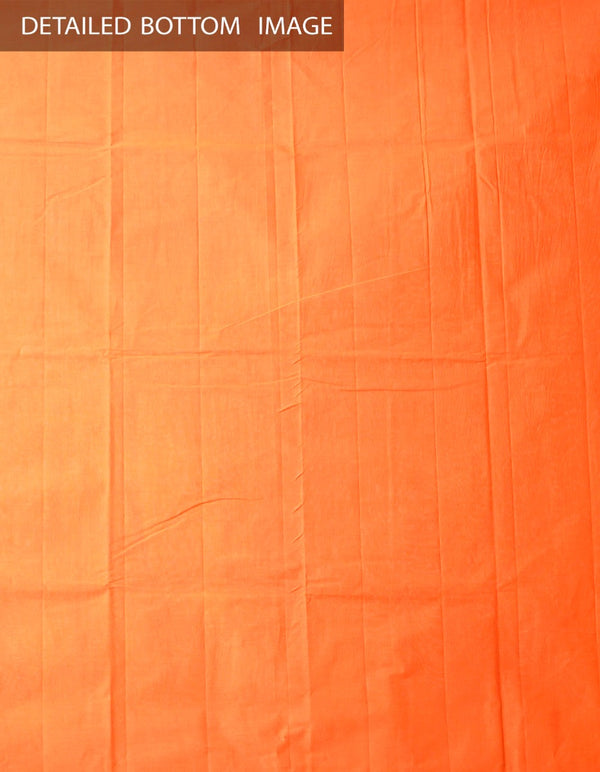 Online Shopping for Unstitched White-Orange Pure Chettinad Cotton Salwar Kameez with  Weaving from Tamilnadu at Unnatisilks.comIndia
