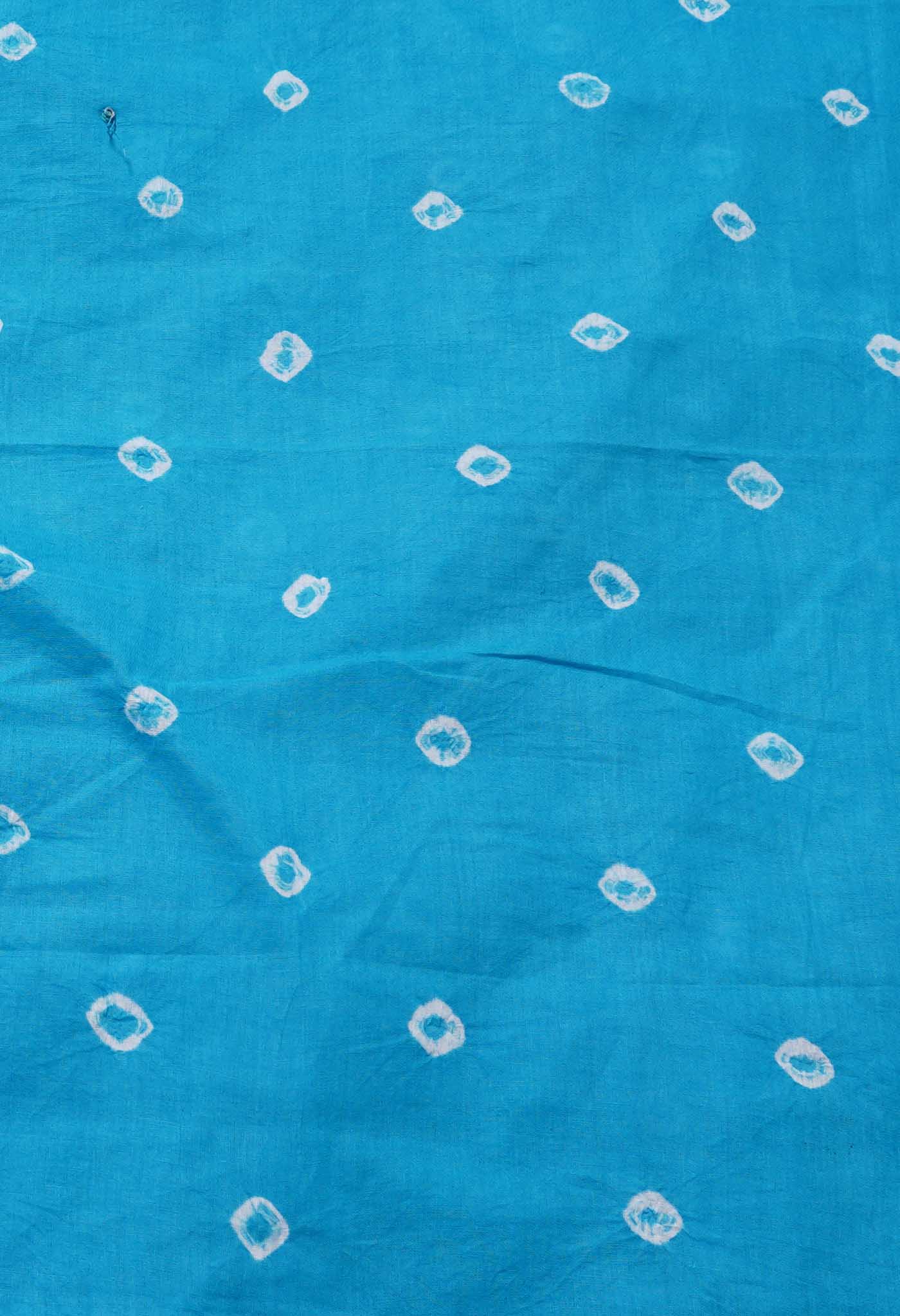 Unstitched Blue-Navy Blue Pure Bandhani Cotton Salwar Kameez –PR8761