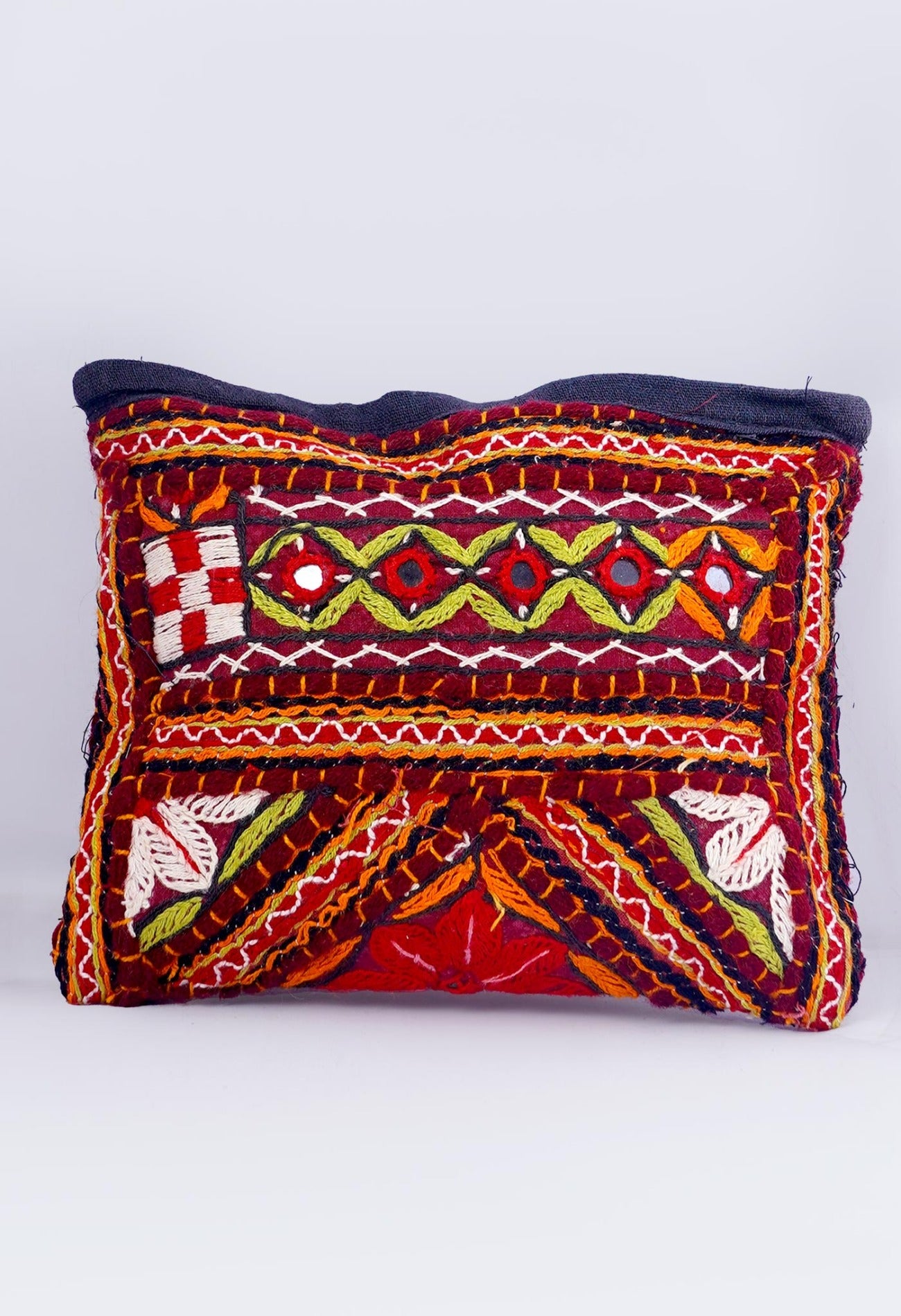 Online Shopping for Maroon Indian Handicraft Embroidered Clutch Bag with Weaving from Rajasthan at Unnatisilks.com India_x000D_
