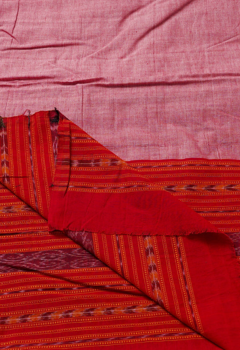 Red Pure Handloom Ikat Sambalpuri Cotton Dupatta
