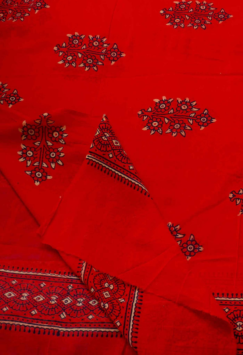 Online Shopping for Red Pure Ajrakh Cotton Dupatta with Ajrakh from Andhra Pradesh at Unnatisilks.comIndia
