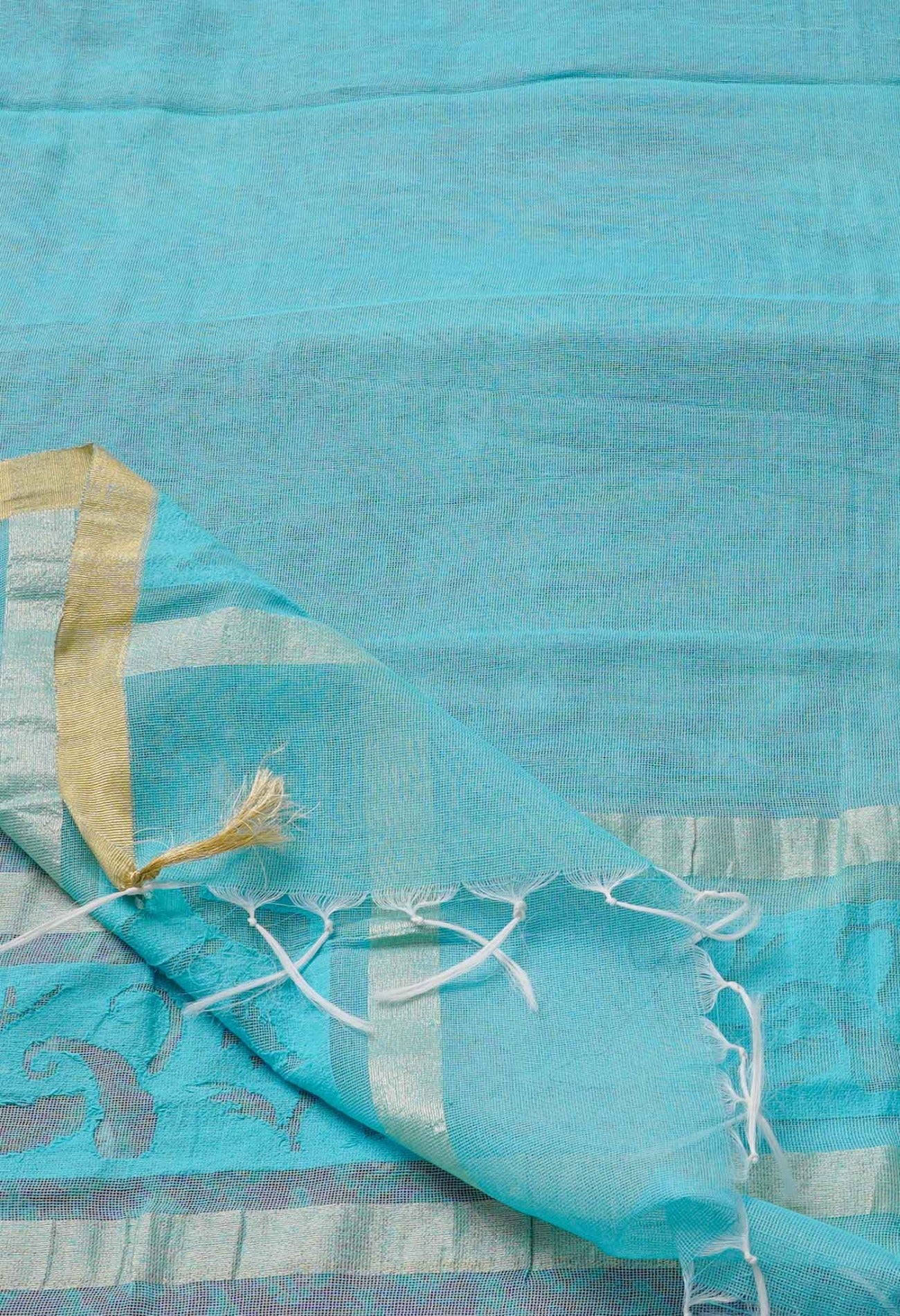 Online Shopping for Blue Banarasi Jute Net Dupatta with Weaving from Uttar Pradesh at Unnatisilks.com India