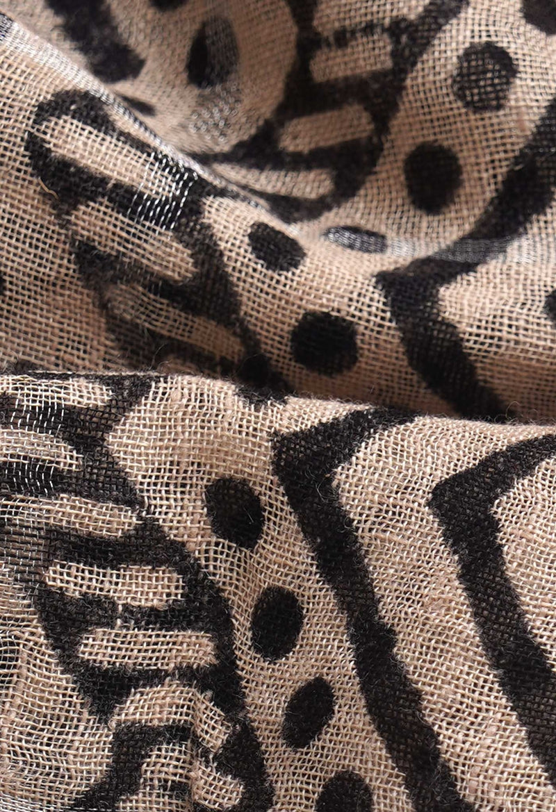 Online Shopping for Ivory Bagru Printed Pure Linen Checks Dupatta with Bagru Prints from Chattisgarh at Unnatisilks.comIndia