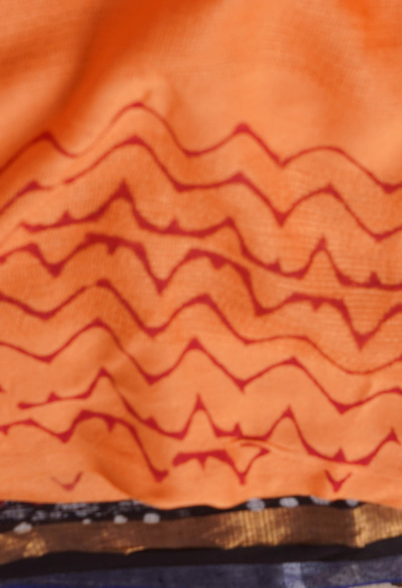 Online Shopping for Orange Viscose Dupatta with Sanganeri Prints with Sanganeri Prints from Andhra Pradesh at Unnatisilks.comIndia
