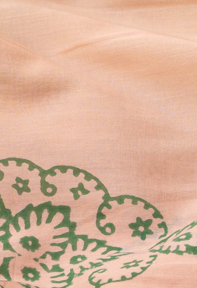 Online Shopping for Orange Pure Andhra Cotton Dupatta with Hand block prints with Hand Block Prints. from Andhra Pradesh at Unnatisilks.comIndia
