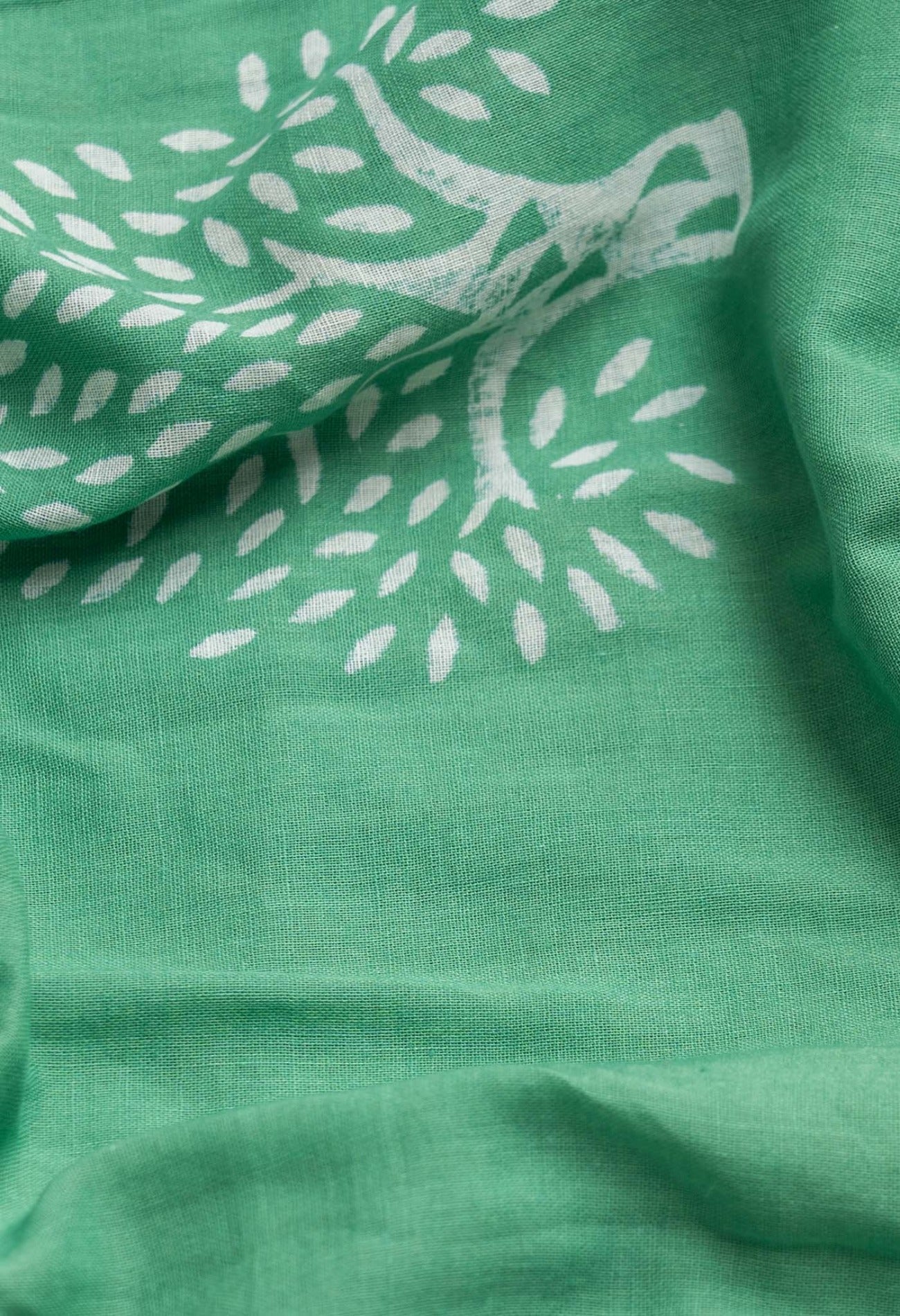 Online Shopping for Green Pure Andhra Cotton Dupatta with Hand block prints with Hand Block Prints. from Andhra Pradesh at Unnatisilks.comIndia
