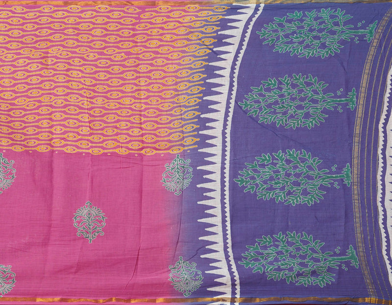 Online Shopping for Pink Chanderi Cotton Dupatta with Hand Block Prints with Hand Block Prints from Madhya Pradesh at Unnatisilks.comIndia
