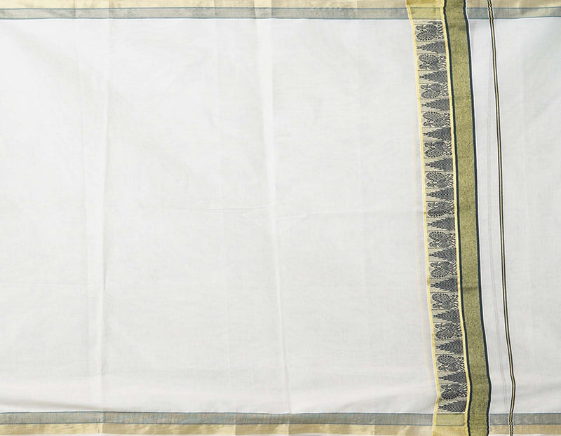 Online Shopping for Ivory Pure Kerala Kasavu Cotton Dupatta  with Weaving from Kerala at Unnatisilks.comIndia

