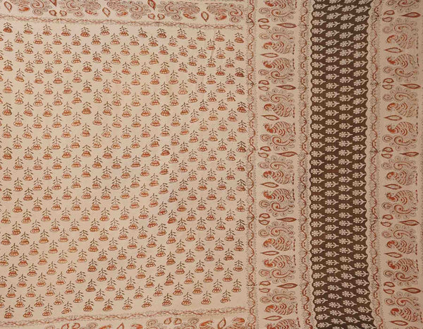 Online Shopping for Cream Bagru Printed Pure Chiffon Dupatta with Bagru Prints from Rajasthan at Unnatisilks.comIndia
