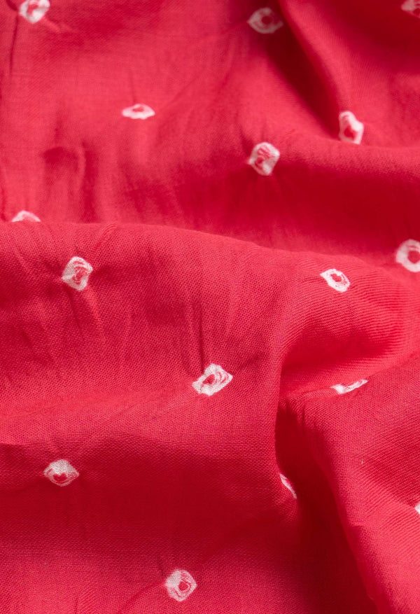 Pink Pure Bandhani Cotton Dupatta-UDS3187