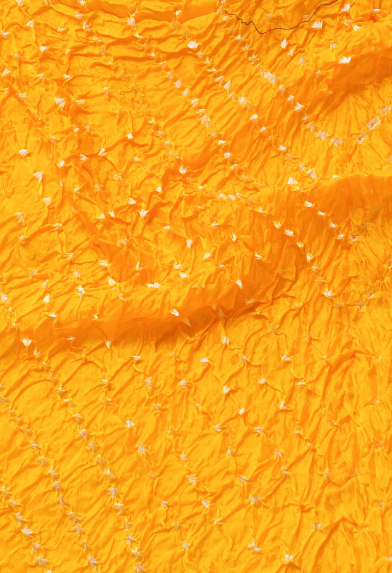 Yellow Pure Bandhani Silk Dupatta
