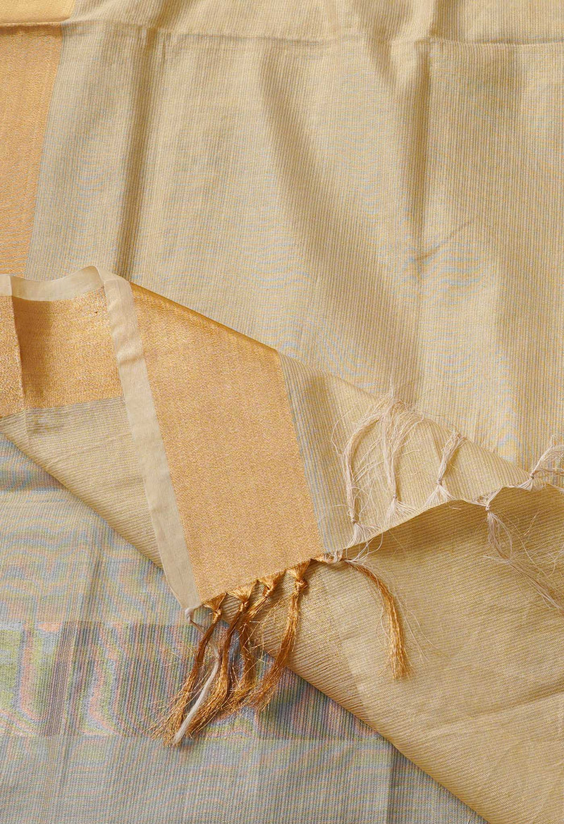 Cream Banarasi Kota Cotton Dupatta-UDS3378