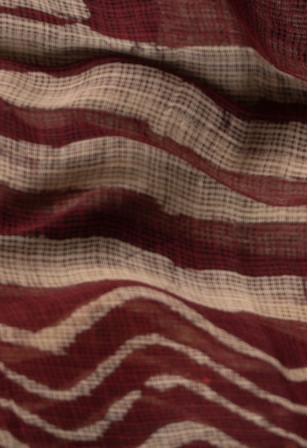 Maroon Pure Kota Silk Dupatta-UDS615