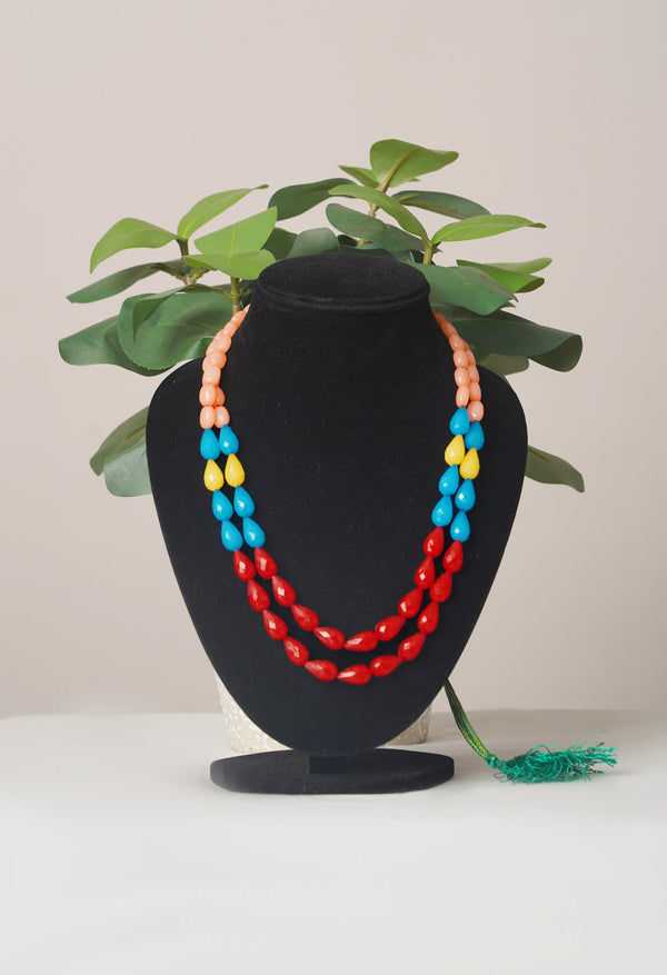 Multi Amravati Beads Necklace- UJ457