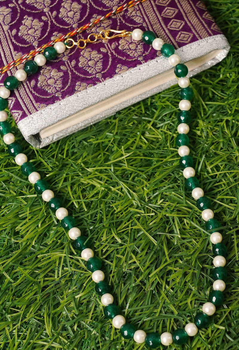 Green-White Amravati Ocean Beads Necklace