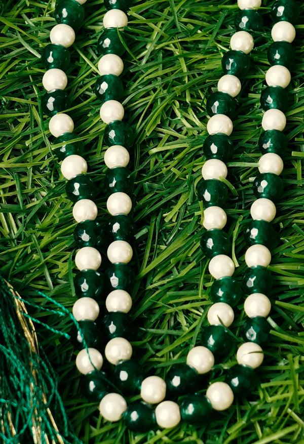 Green-White Amravati Ocean Beads Necklace