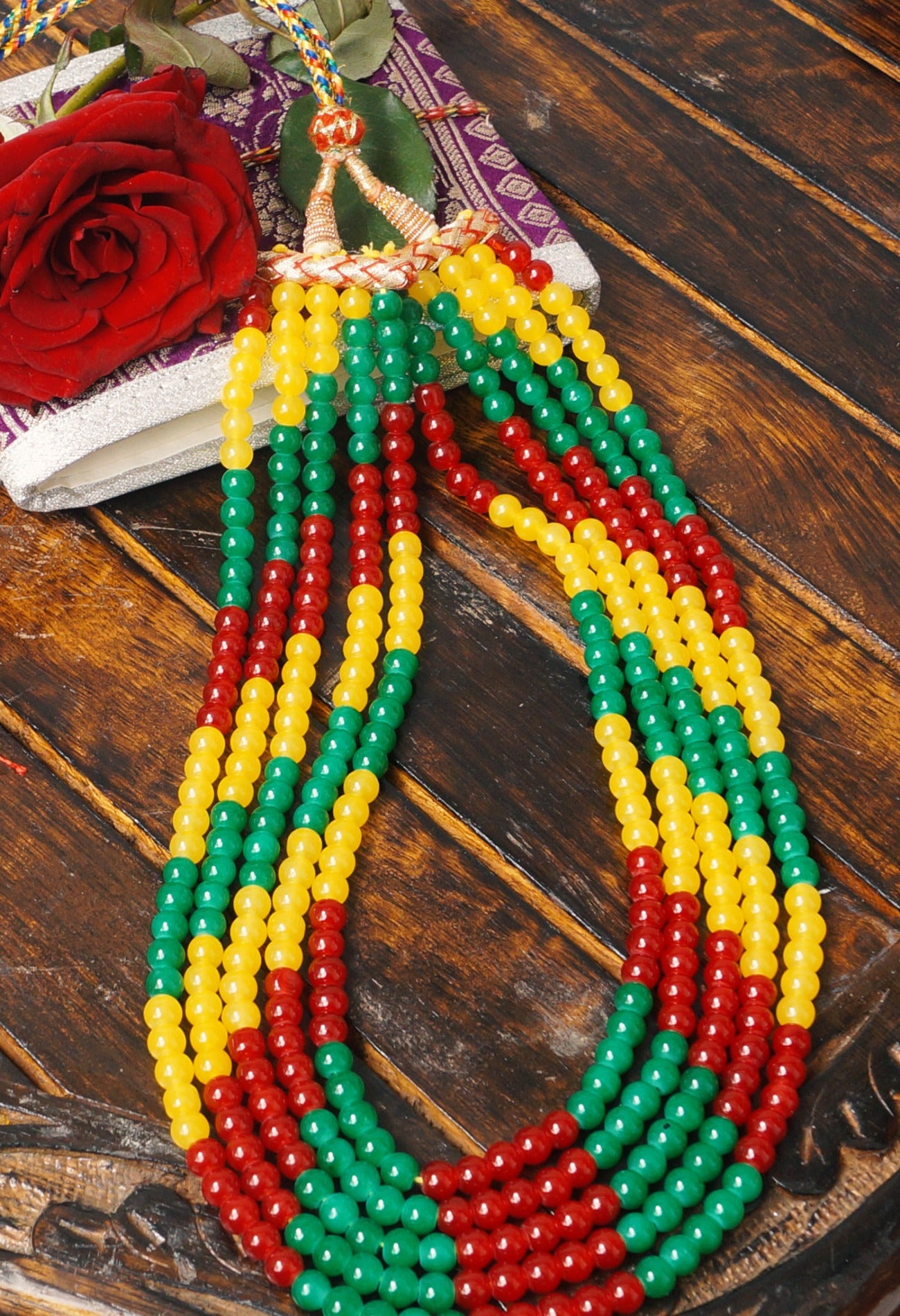 Multi Amravati Ocean Beads Necklace-UJ153