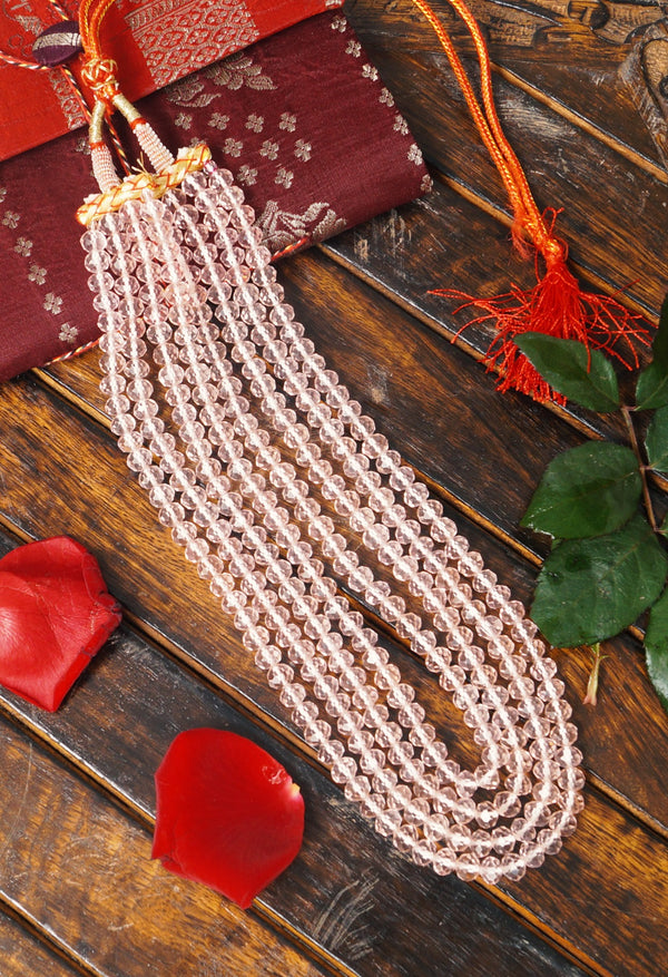 Pink Amravati Crystal Necklace-UJ174