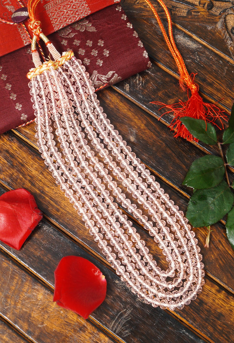 Pink Amravati Crystal Necklace-UJ174