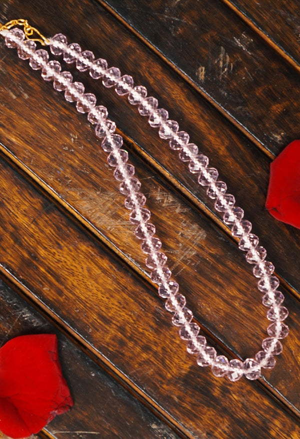 Pink Amravati Crystal Necklace