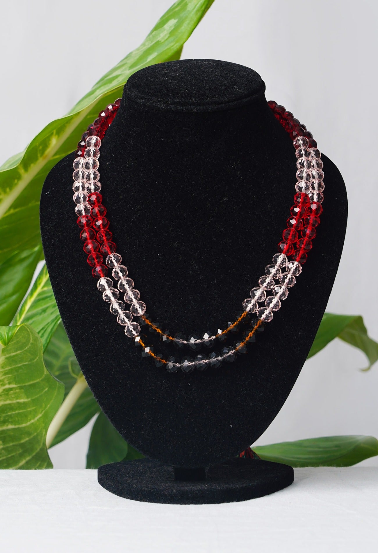 Multi Amravati Crystal Necklace-UJ189