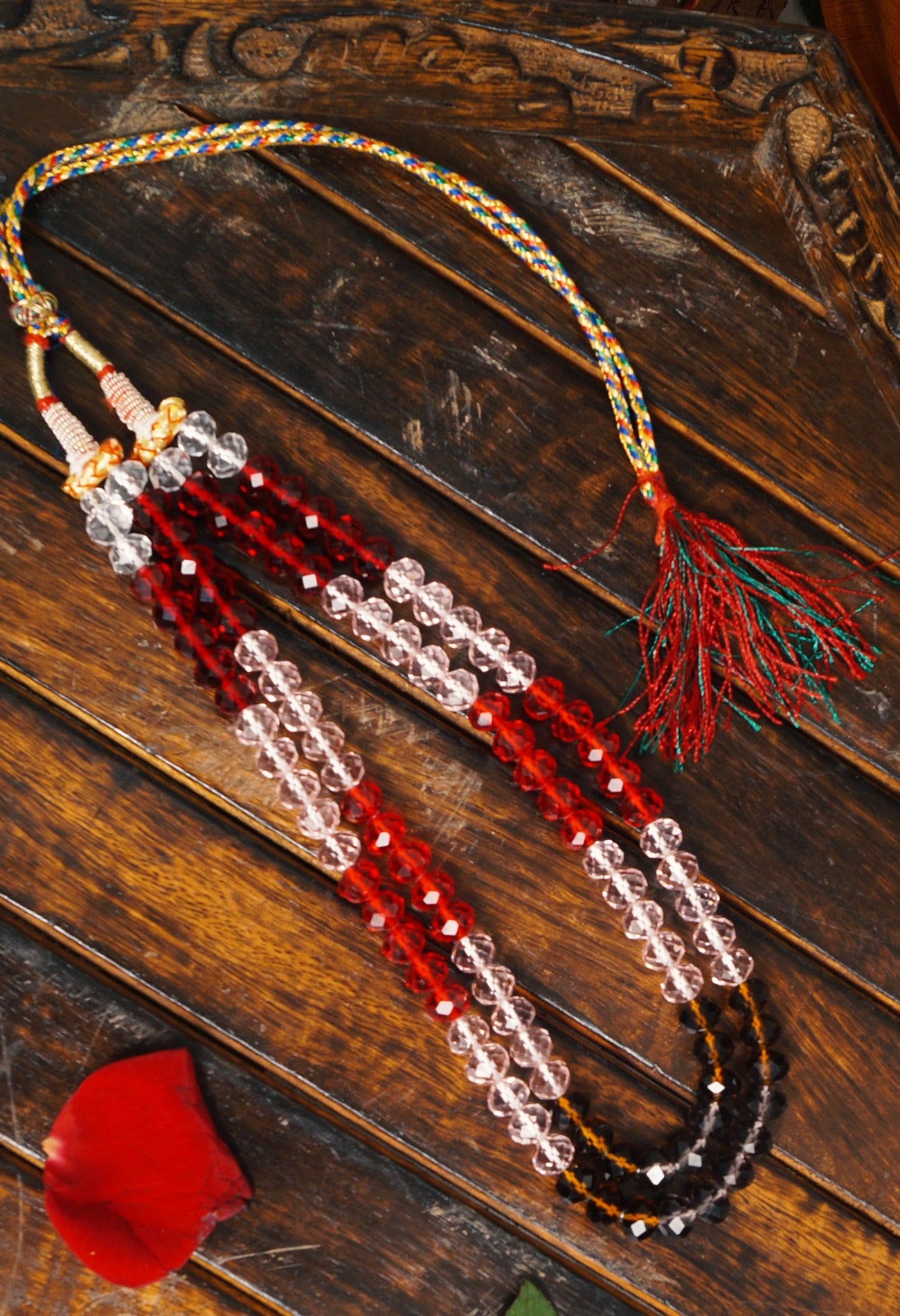 Multi Amravati Crystal Necklace-UJ189