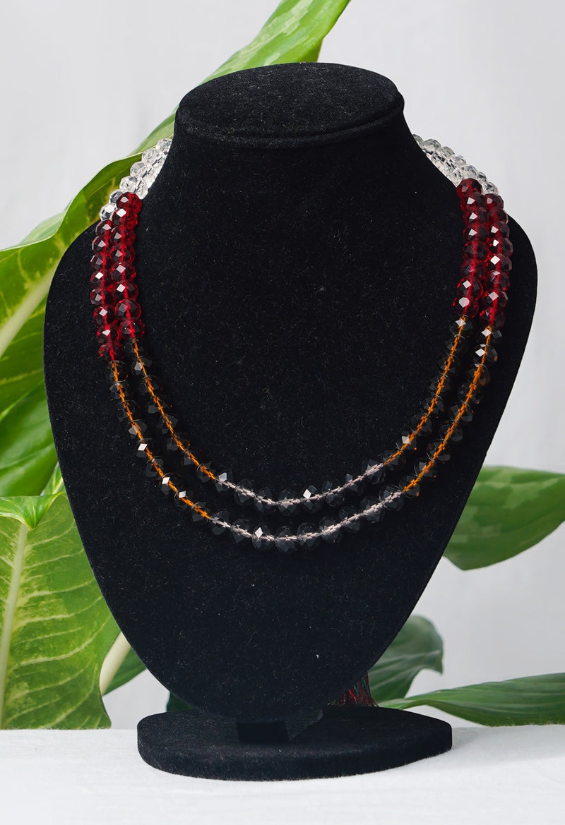 Multi Amravati Crystal Necklace-UJ190