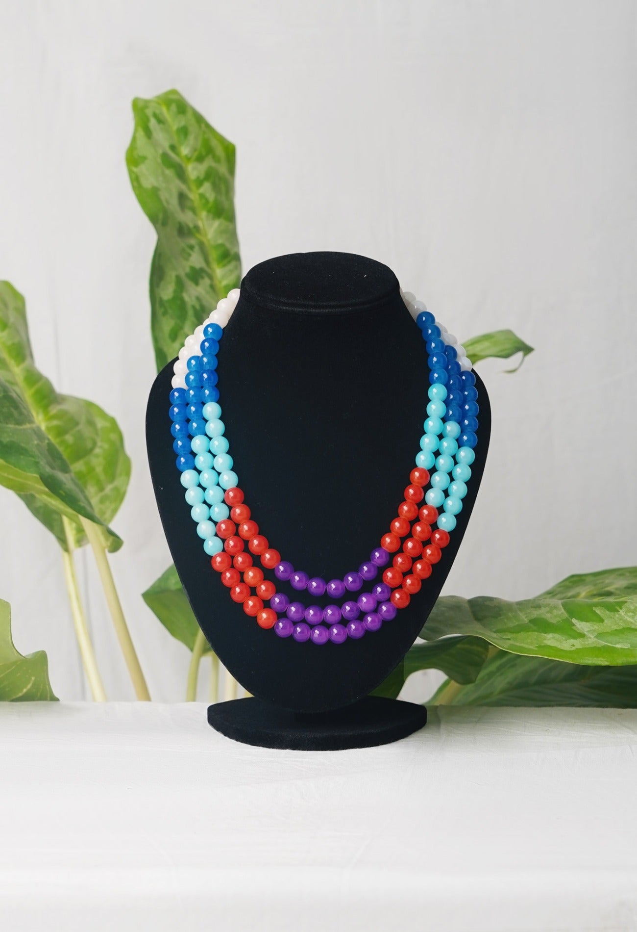 Online Shopping for Multi Amravati Ocean Beads Necklace  with jewellery from Andhra Pradesh at Unnatisilks.com India
