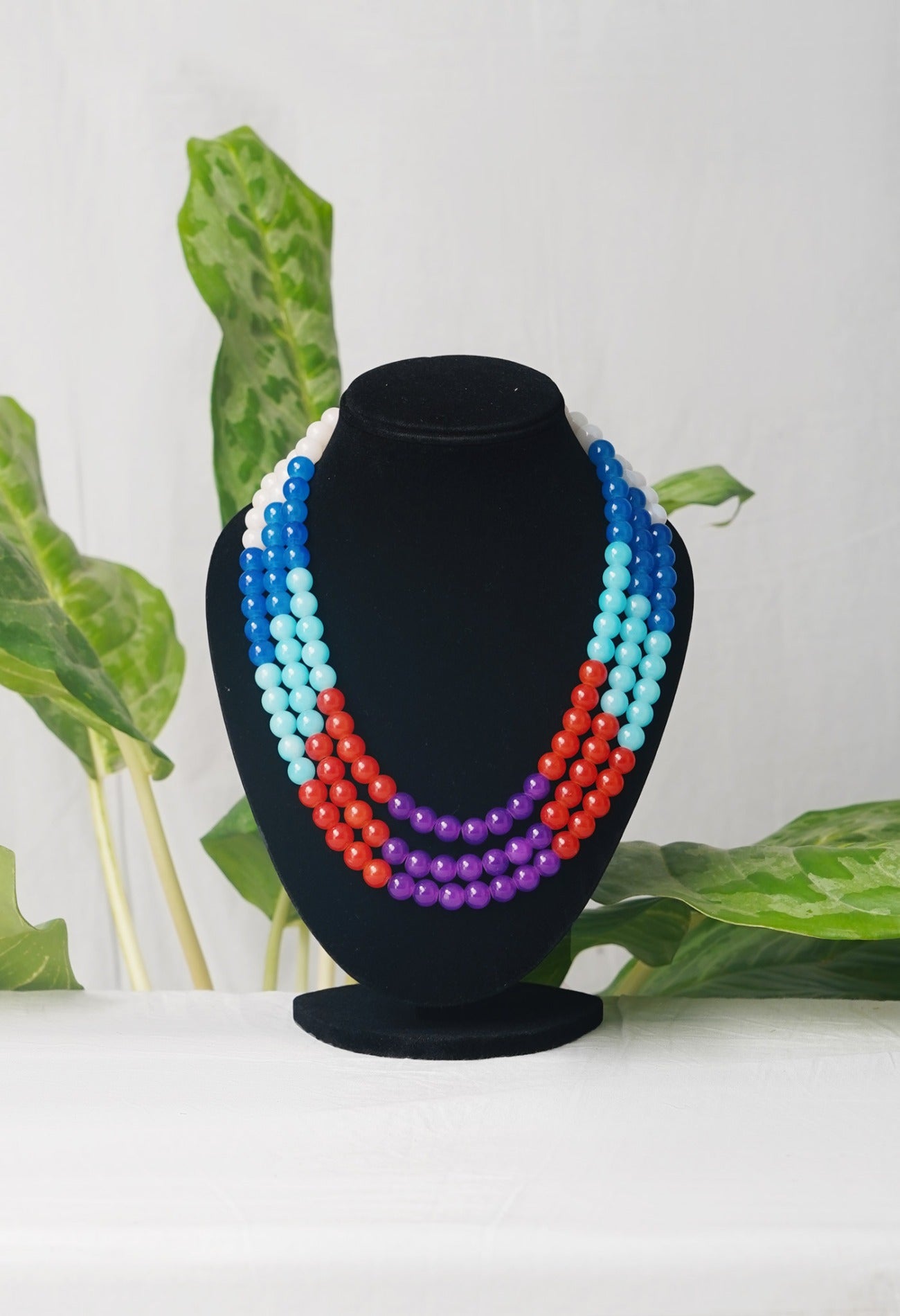 Online Shopping for Multi Amravati Ocean Beads Necklace  with jewellery from Andhra Pradesh at Unnatisilks.com India
