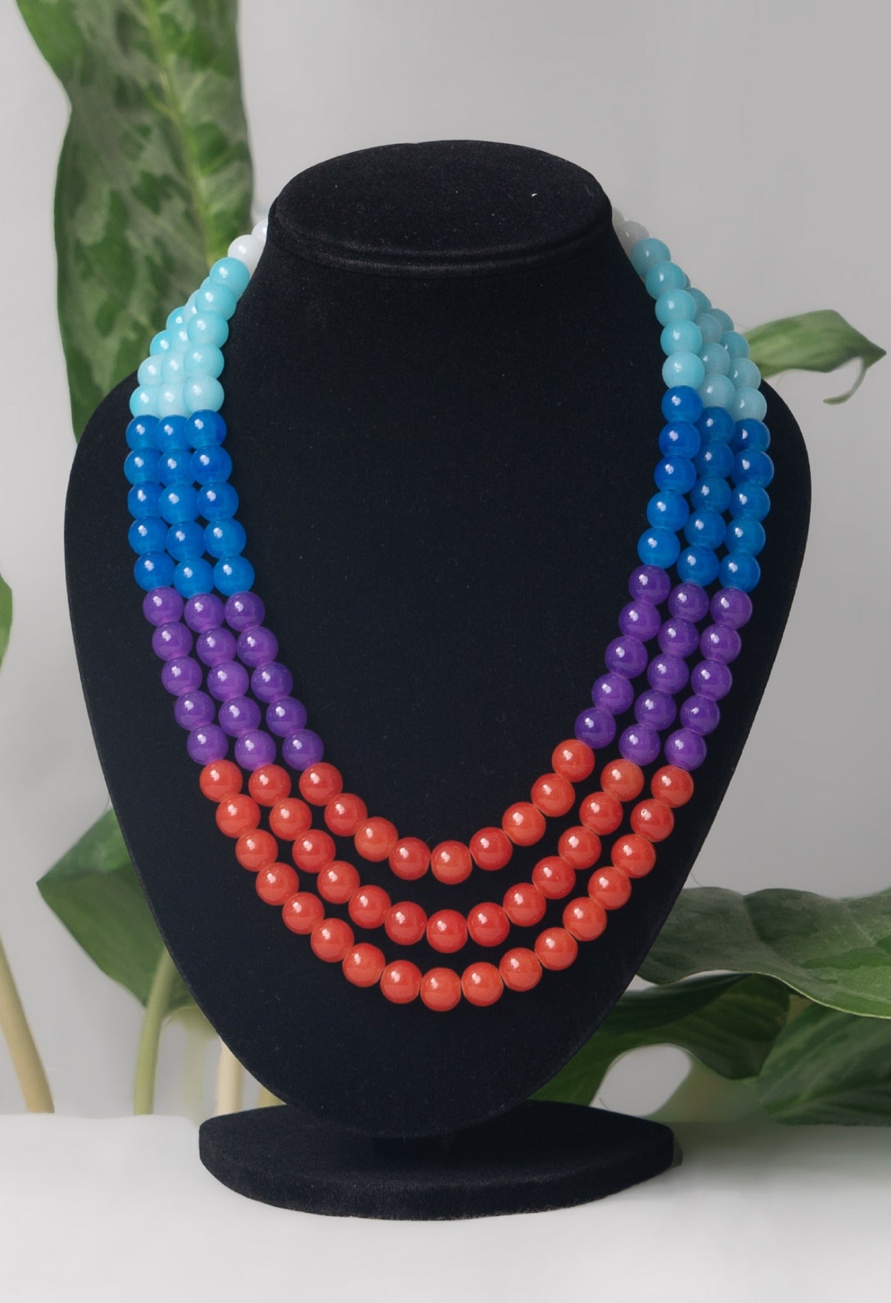 Multi Amravati Ocean Beads Necklace-UJ216