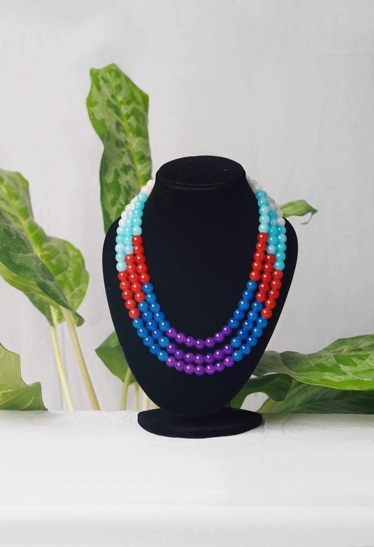 Online Shopping for Multi Amravati Ocean Beads Necklace  with jewellery from Andhra Pradesh at Unnatisilks.com India
