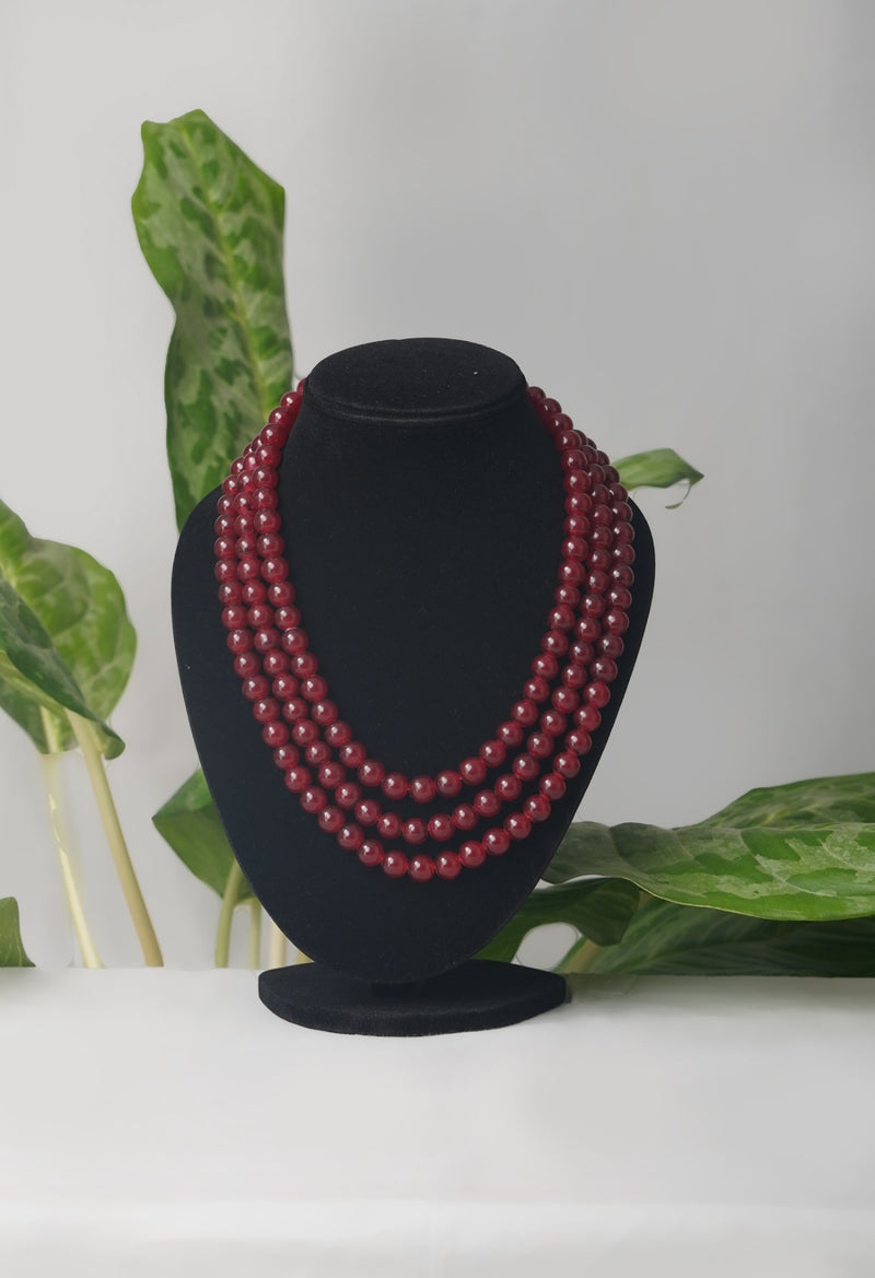 Online Shopping for Red Amravati Ocean Beads Necklace  with jewellery from Andhra Pradesh at Unnatisilks.com India
