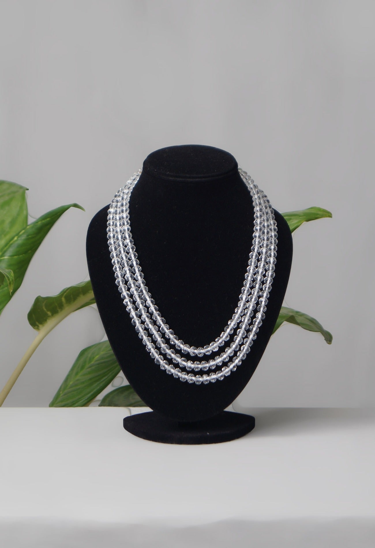 Online Shopping for White Amravati Crystal Necklace with jewellery from Andhra Pradesh at Unnatisilks.com India
