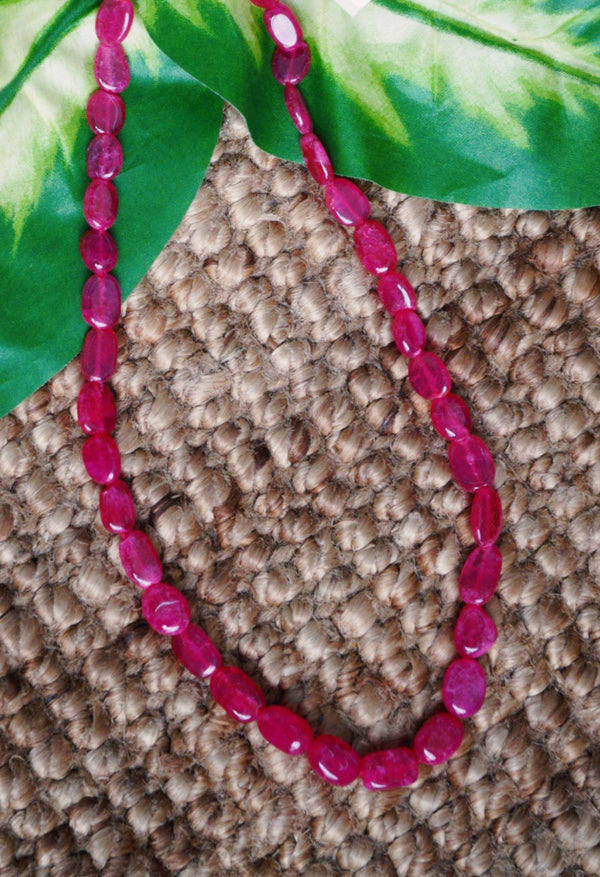 Pink Amravati Ocean Beads Necklace-UJ337