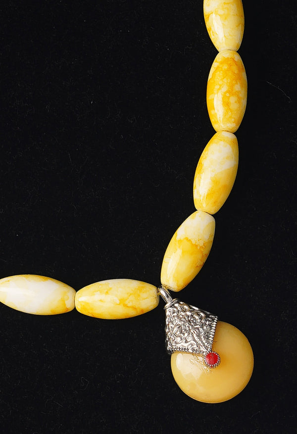 Yellow Amravati Ocean Beads Necklace