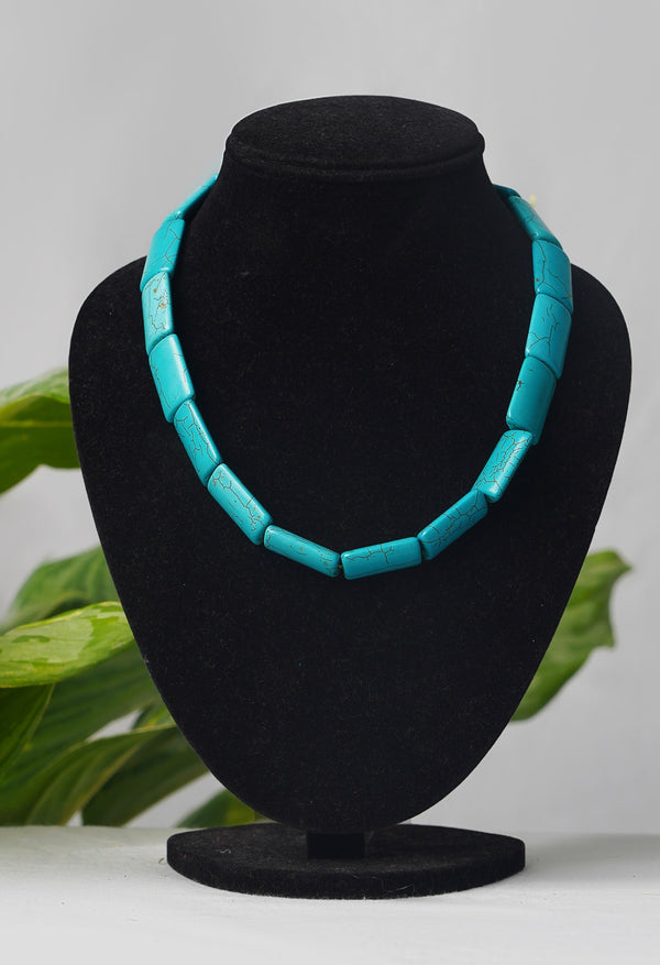 Blue Amravati Ocean Beads Necklace-UJ36