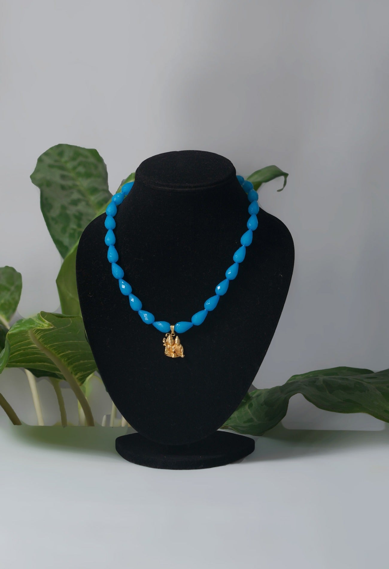 Online Shopping for Blue Amravati Ocean Beads Necklace with Jewellery from Andhra Pradesh at Unnatisilks.com India
