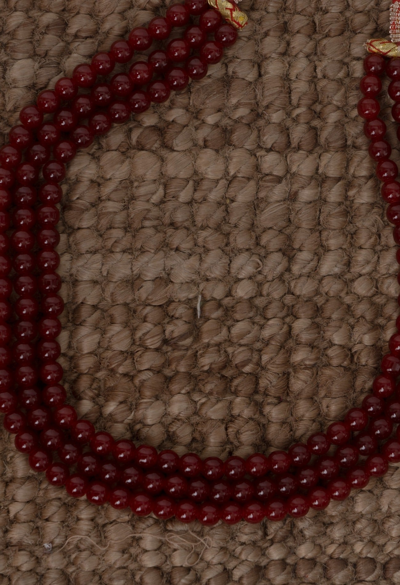 Maroon Amravati Round Beads Necklace-UJ422