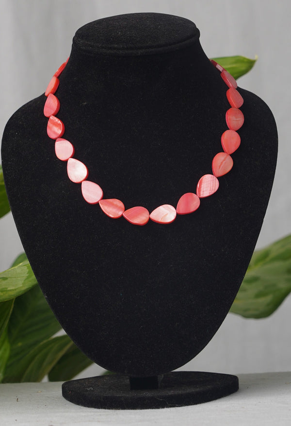 Red Amravati Ocean Beads Necklace