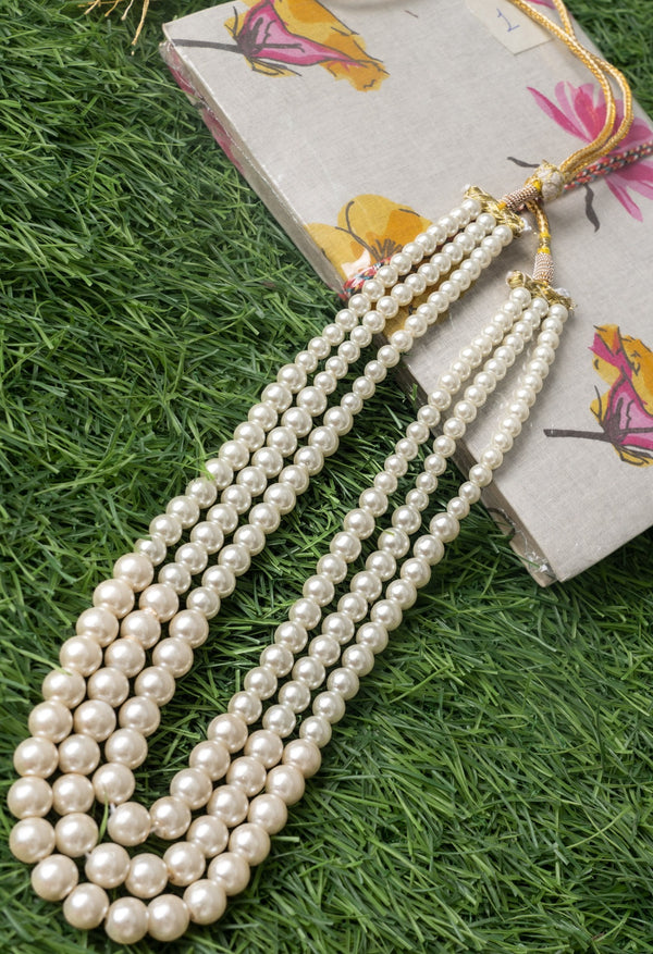 White Amravati Pearls Necklace-UJ73