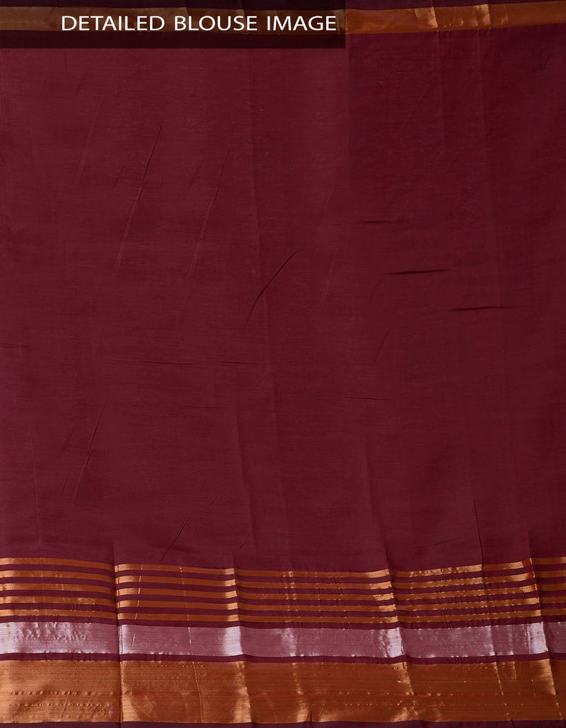 Online Shopping for Maroon Pure Uppada Cotton Silk Saree with Weaving from Andhra Pradesh at Unnatisilks.comIndia