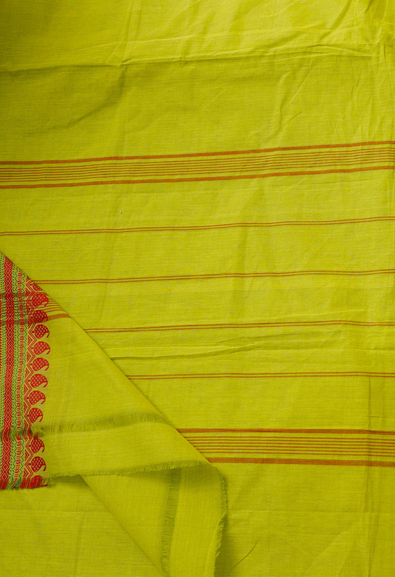 Green  Pure Handloom  Kanchi Cotton Saree -UNMP29587