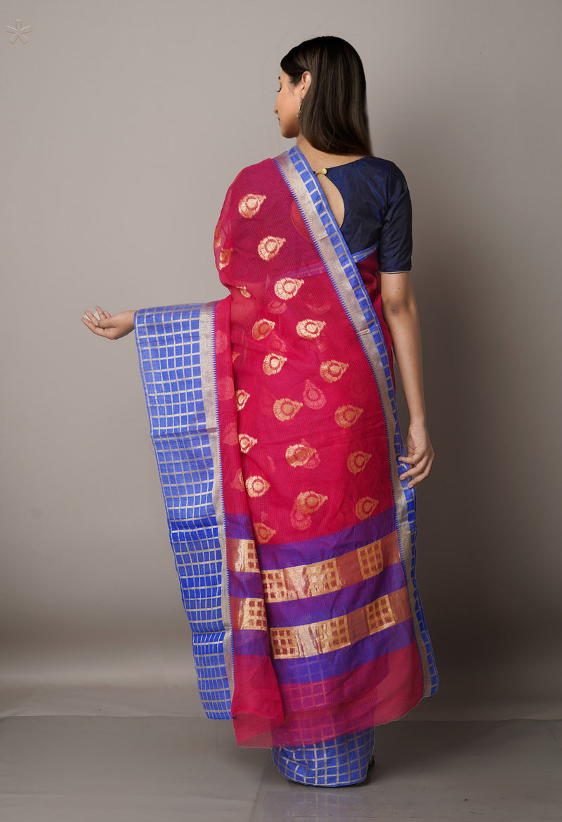 Pink Banarasi Kota Saree-UNM37024